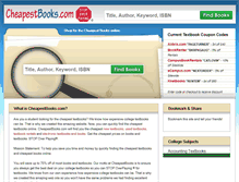 Tablet Screenshot of cheapestbooks.com